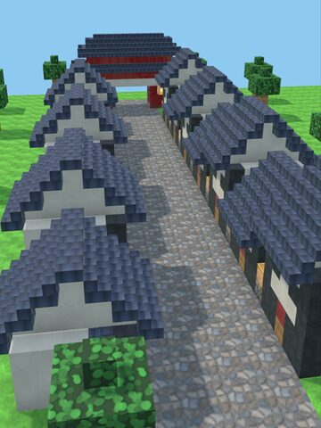 石畳の道の両側に、瓦屋根の町家が並ぶ通り